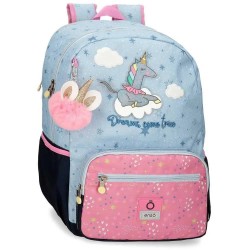 юношеска,раница,раници,enso,dreams,come,true,19l,junior,backpack,blue,pink,multicolor,(blue)