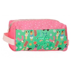 несесер,тоалетни,принадлежности,enso,garden,party,wash,bag,pink,green,(pink)