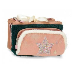 несесер,тоалетни,принадлежности,enso,shine,stars,wash,bag,coral,green,(beige,pink)