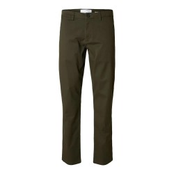 Панталони тип чино Selected 175 Miles Slim Fit chino pants - Green (Forest Night) панталони,тип,чино,мъжки,панталони,selected,175,miles,slim,fit,chino,pants,green,(forest,night)