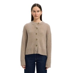 жилетка,дамски,пуловери,дамски,плетени,дрехи,selected,cille,cashmere,cardigan,beige,(irish,cream,melange)