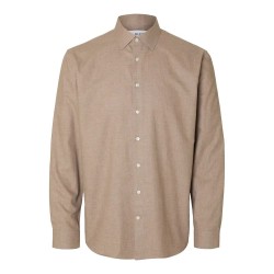 риза,с,дълъг,ръкав,мъжки,ризи,selected,leo,heather,regular,fit,long,sleeve,shirt,sand,(beige)