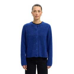 жилетка,дамски,пуловери,дамски,плетени,дрехи,selected,lulu,new,cardigan,dazzling,blue,melange,(blue)