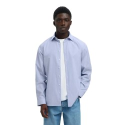 риза,с,дълъг,ръкав,мъжки,ризи,selected,lux,slim,fit,long,sleeve,shirt,bright,white,navy,(blue)