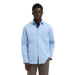 риза,с,дълъг,ръкав,мъжки,ризи,selected,performance,slim,fit,long,sleeve,shirt,light,blue,dobby,(blue)