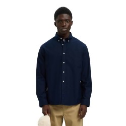 риза,с,дълъг,ръкав,мъжки,ризи,selected,regrick,oxford,flex,long,sleeve,shirt,sky,captain,(blue)