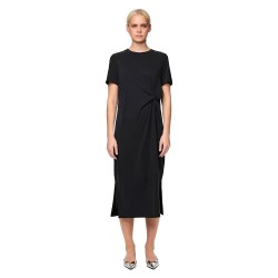 рокля,дамски,поли,и,рокли,pieces,anora,short,sleeve,long,dress,black