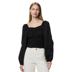 дамски,блузи,дамски,ризи,pieces,malysia,long,sleeve,blouse,black