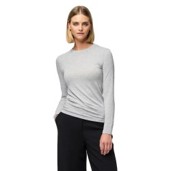 тениска,дамски,тениски,pieces,maria,long,sleeve,t,shirt,light,grey,melange,(grey)