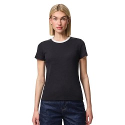 тениска,дамски,тениски,pieces,may,short,sleeve,t,shirt,black,white,contrast,(black)
