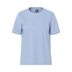 тениска,дамски,тениски,pieces,ria,fold,up,solid,short,sleeve,t,shirt,cashmere,blue,(blue)