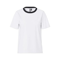 тениска,дамски,тениски,pieces,ria,short,sleeve,t,shirt,bright,white,contrast,black,(white)