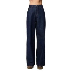 дънки,дамски,панталони,pieces,selma,wide,leg,high,waist,jeans,dark,blue,denim,(blue)