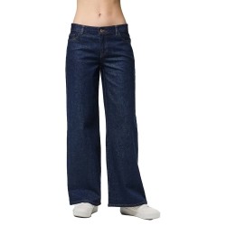 дънки,дамски,панталони,pieces,selma,wide,leg,low,waist,jeans,dark,blue,denim,rinse,(blue)