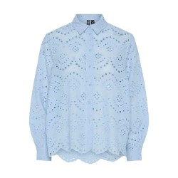 риза,с,дълъг,ръкав,дамски,блузи,дамски,ризи,pieces,vilde,long,sleeve,shirt,cashmere,blue,(blue)