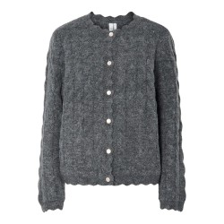 жилетка,дамски,пуловери,дамски,плетени,дрехи,yas,bubera,cardigan,dark,grey,melange
