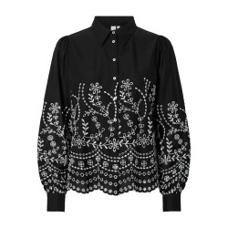 риза,с,дълъг,ръкав,дамски,блузи,дамски,ризи,yas,luma,long,sleeve,shirt,black,white,stitching,(black)