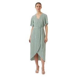 панталони,тип,чино,дамски,поли,и,рокли,yas,olinda,short,sleeve,long,dress,green,(chinois,green)