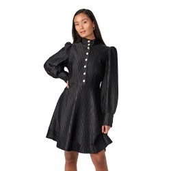 рокля,дамски,поли,и,рокли,yas,ripple,long,sleeve,short,dress,black