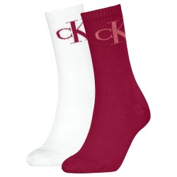 чорапи,дамски,чорапи,calvin,klein,701228811,crew,socks,2,units,berry,red,(red,white)