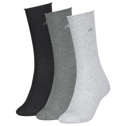 чорапи,дамски,чорапи,calvin,klein,701234368,socks,3,pairs,grey,melange,(black,grey)