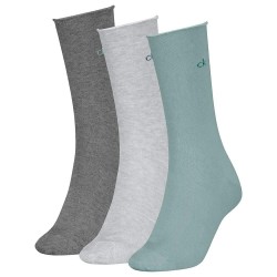чорапи,дамски,чорапи,calvin,klein,701234368,socks,3,pairs,jade,green,(multicolor)