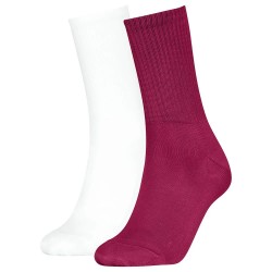 чорапи,дамски,чорапи,calvin,klein,701235379,crew,socks,2,pairs,berry,red,(red,white)