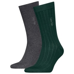 чорапи,мъжки,чорапи,calvin,klein,701235970,socks,2,pairs,dark,green,(green,grey)