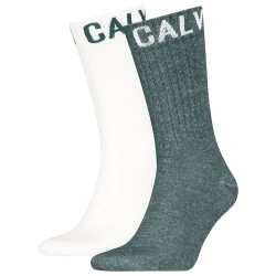 чорапи,мъжки,чорапи,calvin,klein,701235978,crew,socks,2,pairs,teal,(green,white)