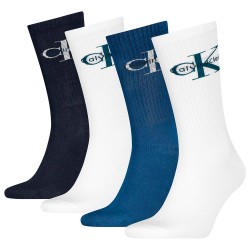 чорапи,мъжки,чорапи,calvin,klein,701235982,crew,socks,4,pairs,blue,white