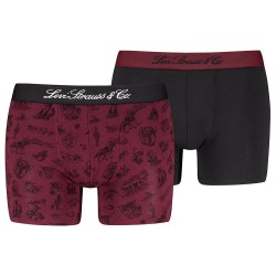 боксерки,мъжко,бельо,levi´s,®,western,icon,brief,boxers,2,units,red,combo,(red,black)