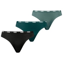 дамско,бельо,дамски,бикини,и,танкини,puma,503008001,thong,3,units,green,combo,(green,black)
