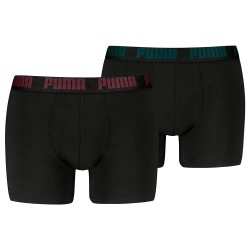 боксерки,мъжко,бельо,puma,everyday,basic,boxers,2,units,black,burgundy,green,(black)