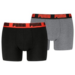 боксерки,мъжко,бельо,puma,everyday,basic,boxers,2,units,black,fierce,red,(black,grey)