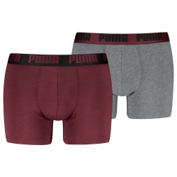 боксерки,мъжко,бельо,puma,everyday,basic,boxers,2,units,burgundy,grey,melange,(red,black)