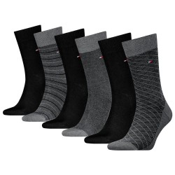 чорапи,мъжки,чорапи,tommy,hilfiger,701235373,socks,6,pairs,dark,grey,melange,(black,grey)