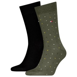чорапи,мъжки,чорапи,tommy,hilfiger,701236311,socks,2,pairs,army,green,(green,black)