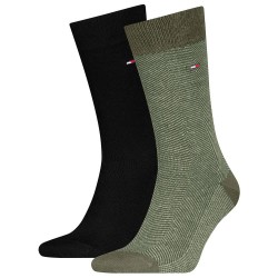 чорапи,мъжки,чорапи,tommy,hilfiger,701236313,socks,2,pairs,army,green,(green,black)