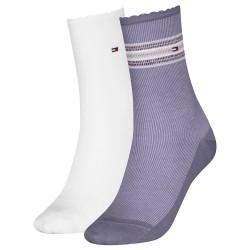 чорапи,дамски,чорапи,tommy,hilfiger,701236458,socks,2,pairs,lilac,(white,purple)