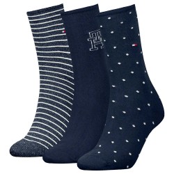 чорапи,дамски,чорапи,tommy,hilfiger,701236464,socks,3,pairs,navy,(blue)