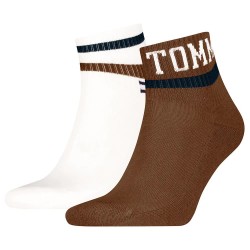 чорапи,мъжки,чорапи,tommy,hilfiger,701236467,socks,2,pairs,brown,(brown,white)
