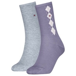 чорапи,дамски,чорапи,tommy,hilfiger,argyle,socks,2,pairs,lilac,(purple)