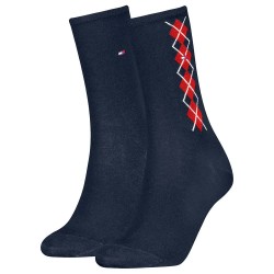 чорапи,дамски,чорапи,tommy,hilfiger,argyle,socks,2,pairs,navy,(blue)