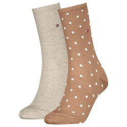 чорапи,дамски,чорапи,tommy,hilfiger,dot,classic,socks,2,pairs,sand,(beige)
