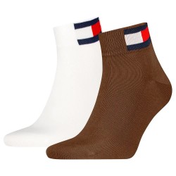 чорапи,мъжки,чорапи,tommy,hilfiger,flag,quarter,short,socks,2,pairs,brown,(brown,white)