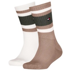 чорапи,детски,чорапи,tommy,hilfiger,701229942,crew,socks,2,pairs,camel,(beige,white)