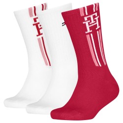чорапи,детски,чорапи,tommy,hilfiger,701236331,crew,socks,3,pairs,pink,(white,pink)