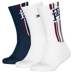 чорапи,детски,чорапи,tommy,hilfiger,701236331,crew,socks,3,pairs,tommy,original,(white,blue)