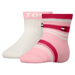 чорапи,детски,чорапи,tommy,hilfiger,701236336,short,socks,2,pairs,pink,(white,pink)