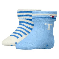 чорапи,детски,чорапи,tommy,hilfiger,701236337,short,socks,2,pairs,light,blue,(white,blue)